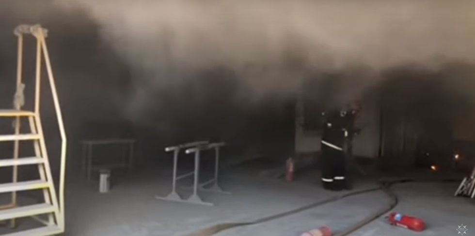 В покрасочной камере на предприятии в Лиде произошло загорание