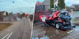 Взрыв электромобиля Zotye в Беларуси попал на видео