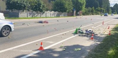 В деревне под Лидой пожилой велосипедист ударился в левое крыло легковушки. Погиб на месте