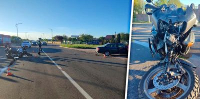 Не местный водитель на AUDI приехал в Лиду и отправил мотоциклиста в больницу