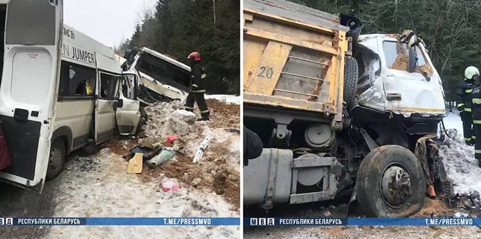 Водителя МАЗа приговорили к семи годам колонии за аварию с маршруткой под Смолевичами