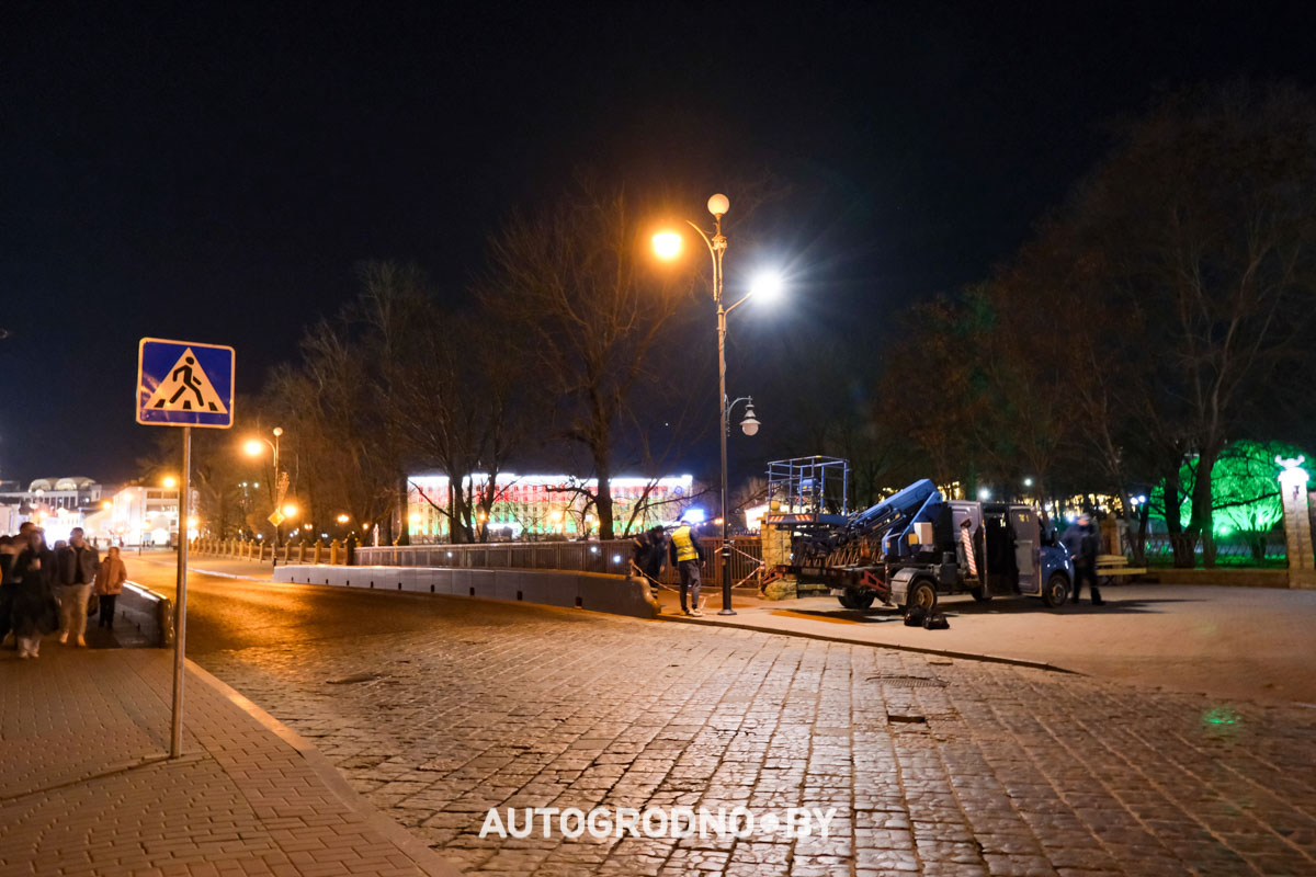 Светящийся пешеходный переход в Гродно