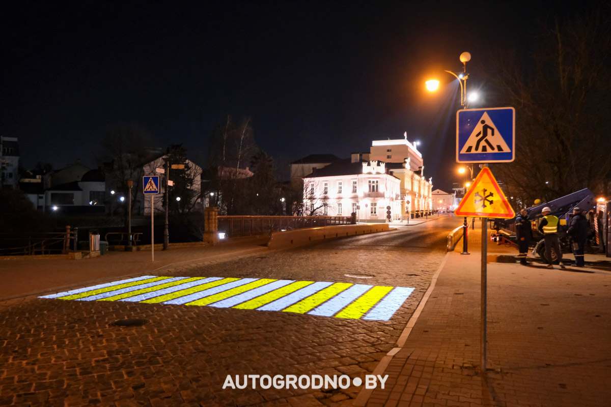 Светящийся пешеходный переход в Гродно