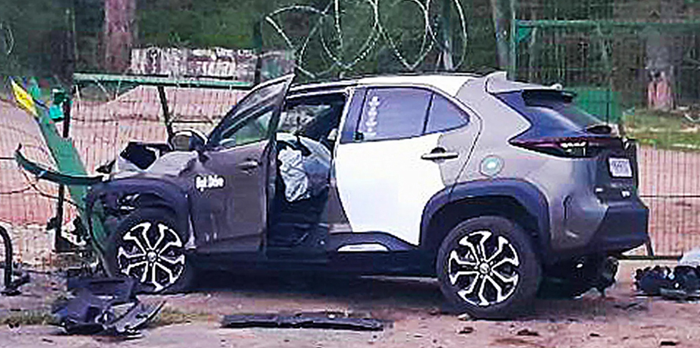 Пьяный литовец на Toyota прорвался в Беларусь, протаранив заграждение