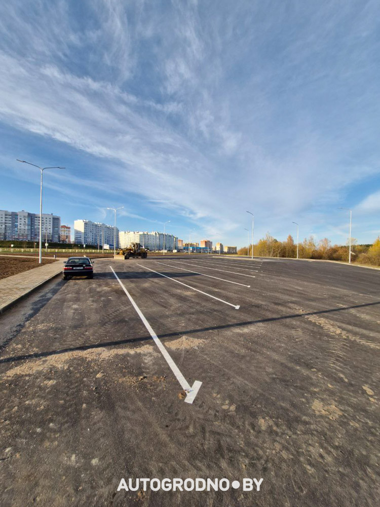 Дорога бетонка в Гродно в сторону Ольшанки накануне открытия