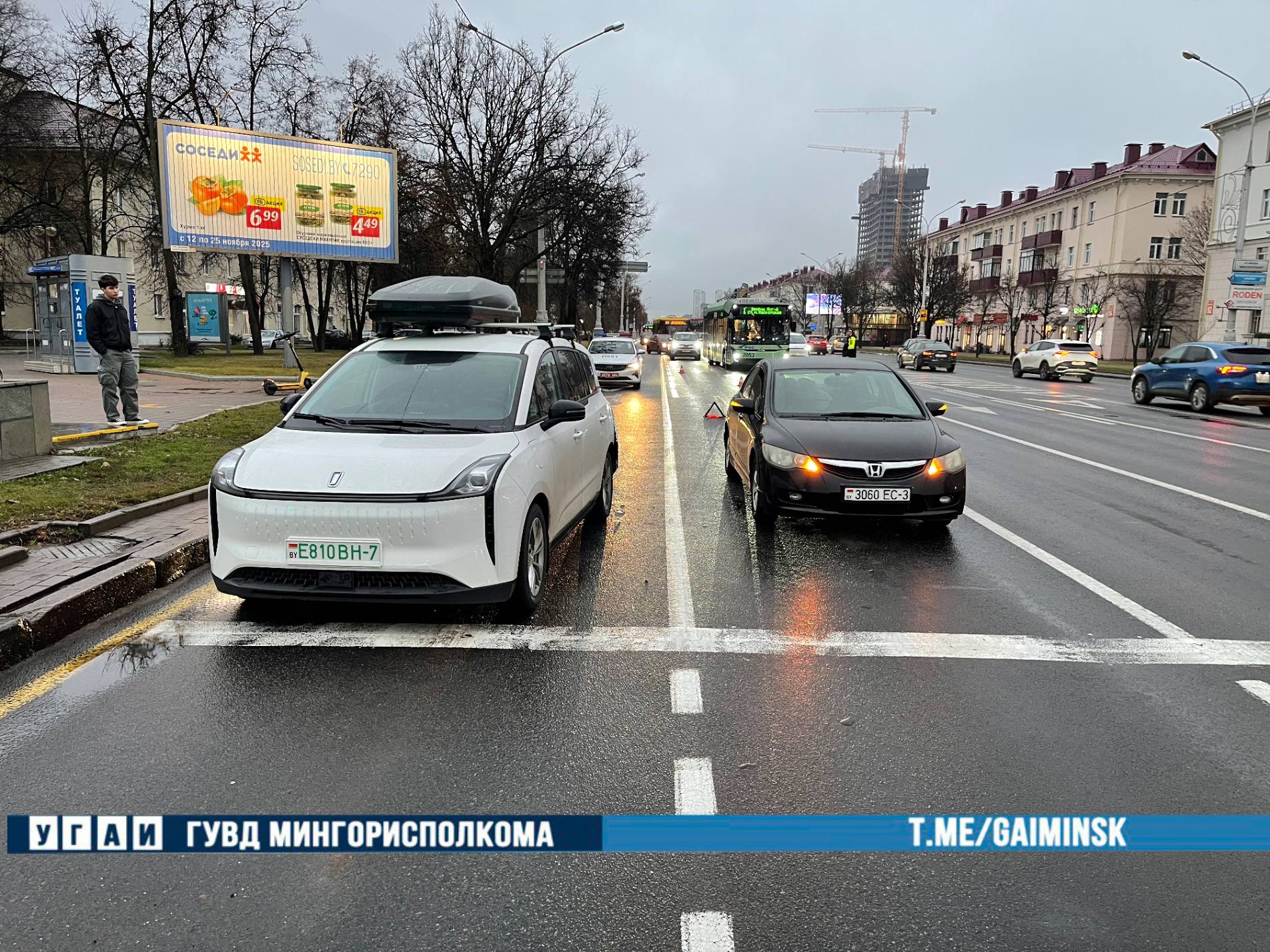 GTA в Минске: водитель разбил 9 автомобилей на проспекте Независимости