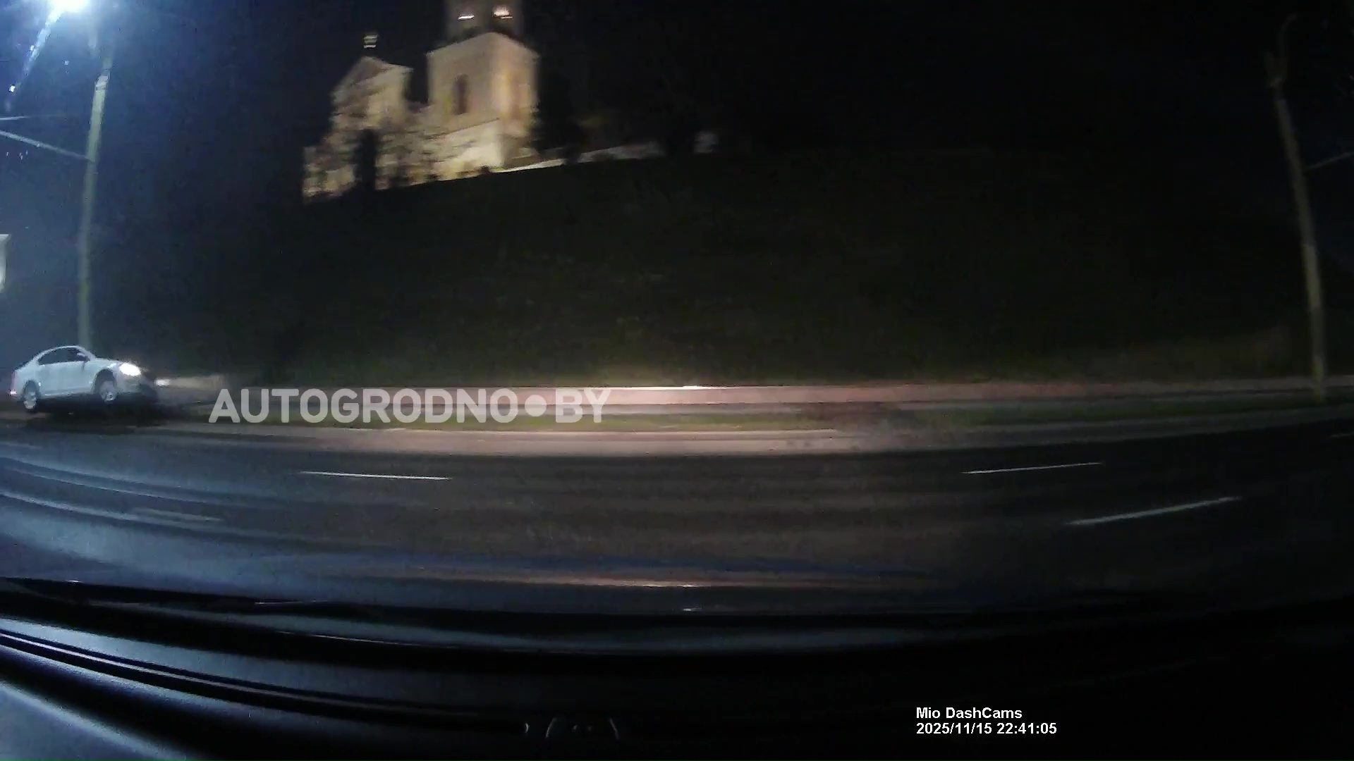 Занос на улице Мостовой в Гродно