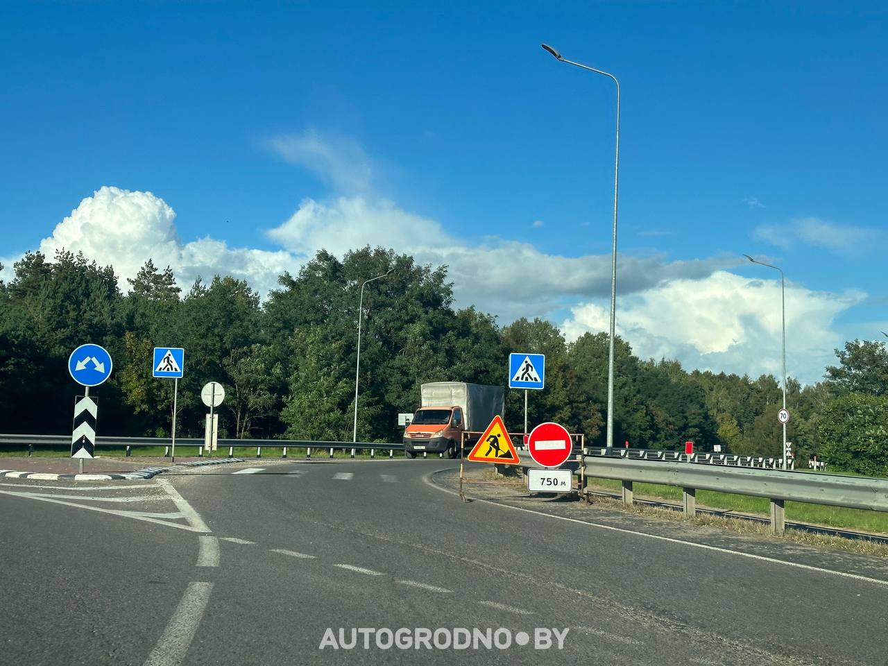 Проезд при закрытой улице Суворова в Гродно