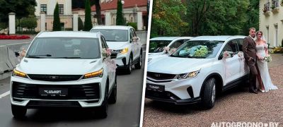 Превью фото к статье В Гродно впервые организовали свадебный кортеж из новых автомобилей BELGEE. Как это произошло?...