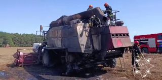 Под Волковыском ликвидировано возгорание комбайна: спасено почти 90 гектаров посевов