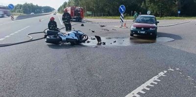На трассе М6 под Щучином сбили 40-летнего мотоциклиста