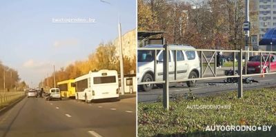 Вот почему за водителями мопедов и мотоциклов стоит ехать очень аккуратно. Видео ДТП из Гродно