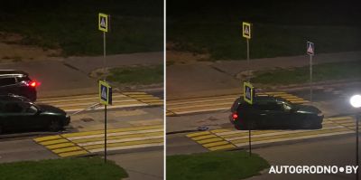 Ночью в Гродно водитель сбил дорожный знак и уехал с места ДТП. Его задержали и составили 4 протокола
