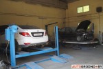 Станция кузовного ремонта "АвтоГерТа" - восстановлении геометрии кузова, вытяжка на стенде