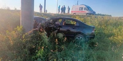 Трагедия под Ивье: водитель Honda слетел с дороги и в поле ударился об одинокий столб. Мужчина погиб