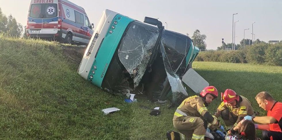 В Польше перевернулся автобус с белорусами, есть пострадавшие