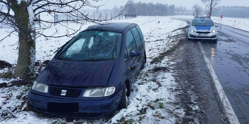 В Польше гражданин Беларуси слетел с дороги и врезался в дерево. Пассажир – в больнице