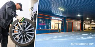 В Гродно работает современный шиномонтаж – на площадке ТРК Тринити. Мойка колес, аргон, хранение шин и подарки