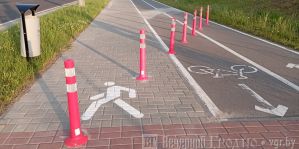 В Гродно ограничили скорость велосипедистов, чтобы те не вылетали на пешеходный переход