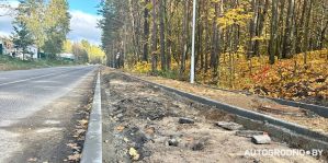 На Юбилейное озеро пойдём по новым тротуарам. "Ремстройавтодор" уже делает пешеходные дорожки. Фото