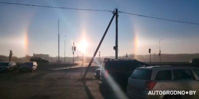 Солнечное гало в Гродно – сотни жителей города фотографируют редкое природное явление