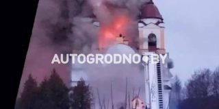 В Сопоцкине горел костел Вознесения Девы Марии