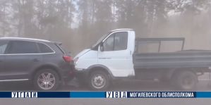 Пылевая буря на одной из трасс в Беларуси спровоцировала массовое ДТП: пострадало 5 автомобилей