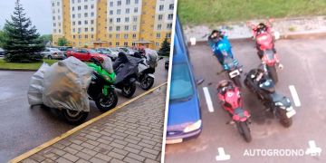 Превью фото к статье Как нужно парковать мотоциклы во дворах – мнение жителей Гродно...