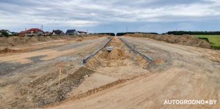 На объездной начались первые асфальтные работы. "Темп стройки – шикарный!"