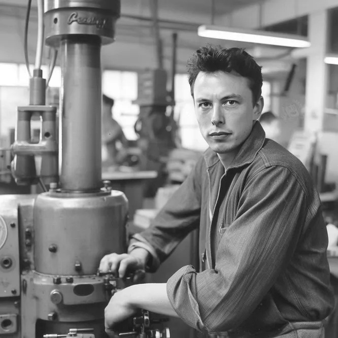 Нейросеть превратила Илона Маска в советского самодельщика